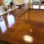 Re-polished kitchen worktops