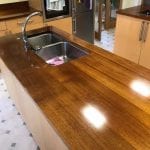 Re-polished kitchen worktops