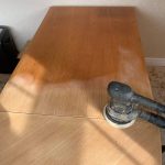 Sanded and polished office table